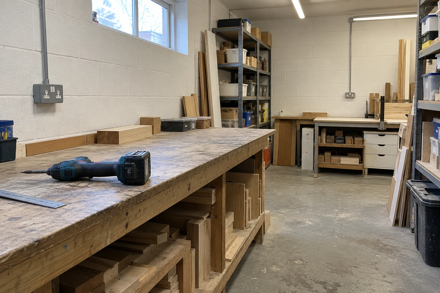 Practical workshop with surface electrical installation