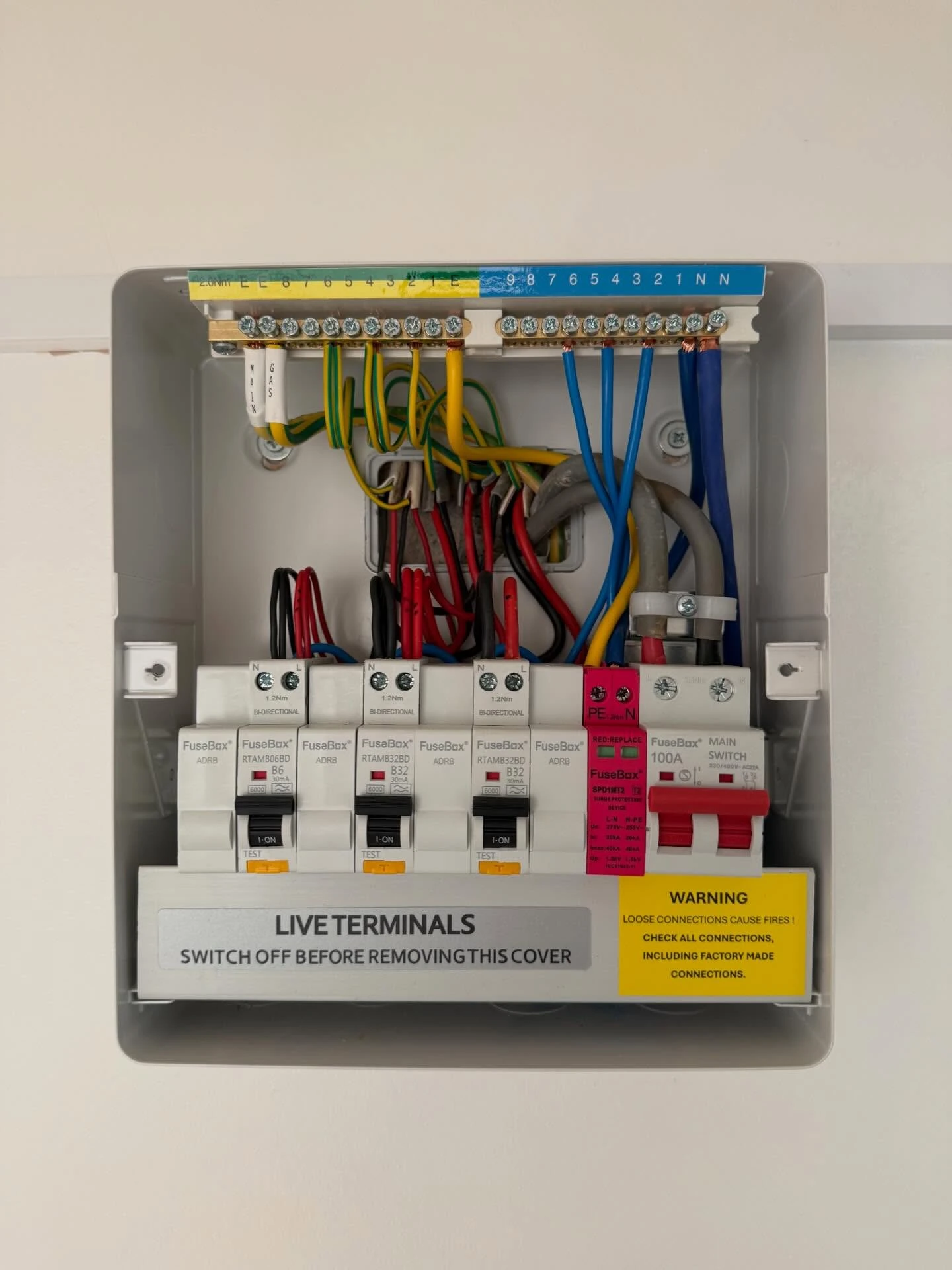 EICR remedial works and consumer unit upgrade for a rental property.